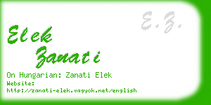 elek zanati business card